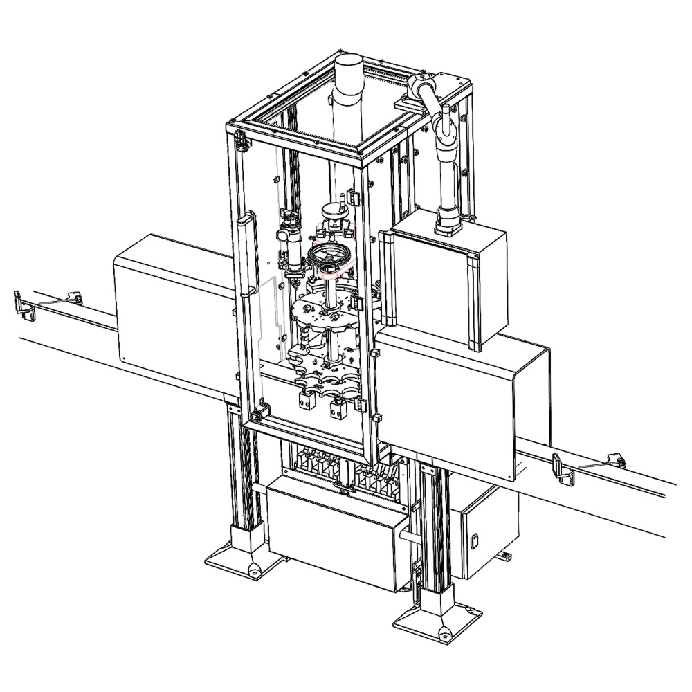 Aerosol spray head inserter 3D drawing